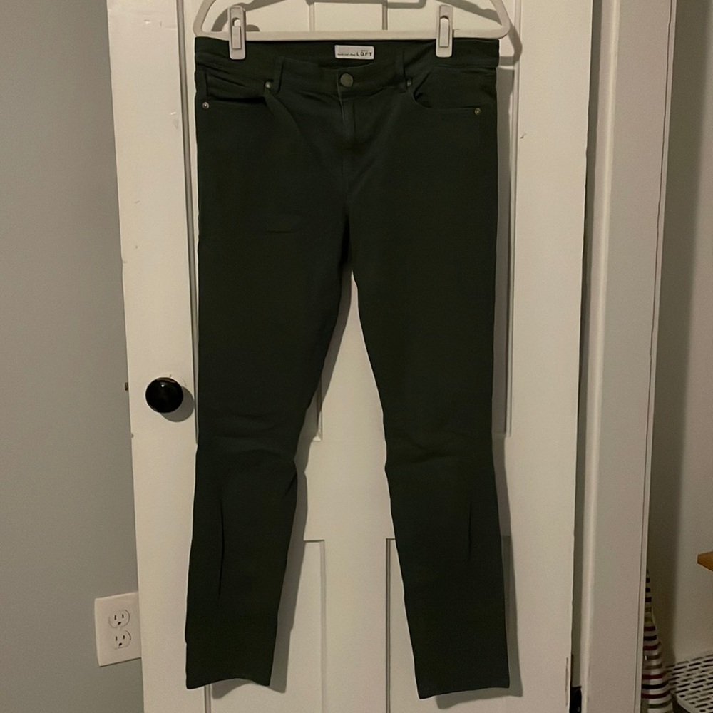 Ann Taylor LOFT Modern Skinny Jeans (Dark Green)